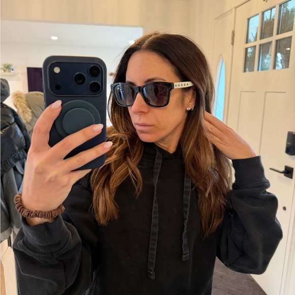 CHANEL Elegant Black Sunglasses white braided sides with Quilted Case - Picture 5 of 5